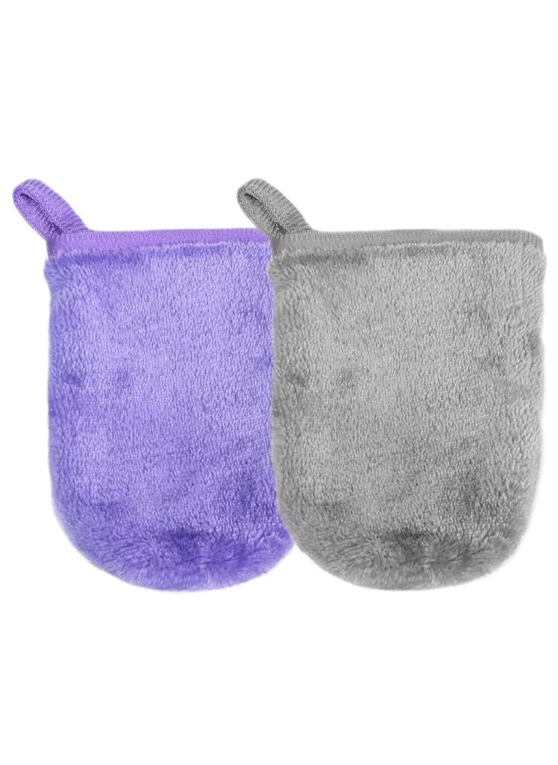 Soft Facial Mitts, Reusable Makeup Remover Glove, Soft Microfiber Face Deep Cleaning Pads, Flannel Body Wash Mitts, Bath Spa Cloth, Hypoallergenic Microfibre Face Cloth 2PCS Brand: Excefore