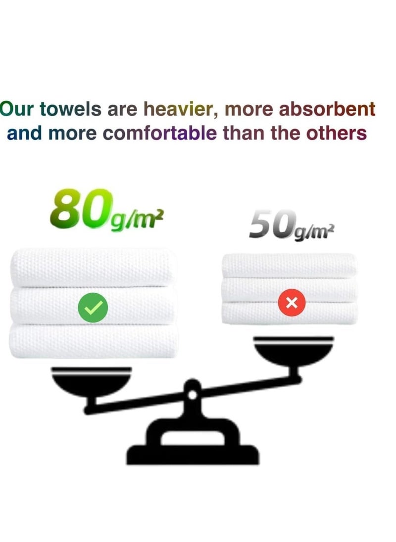 Travel Towel Set, Disposable & Reusable Towel Set - Pack of 6, Including 2PCS 55