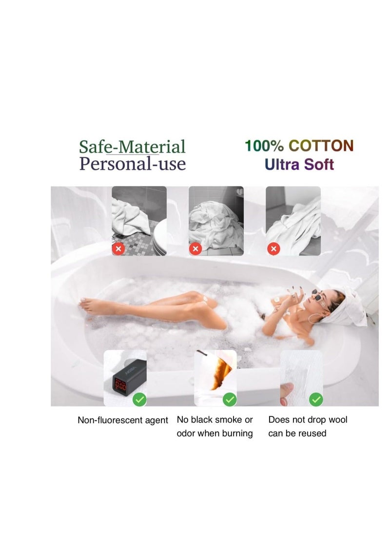 Travel Towel Set, Disposable & Reusable Towel Set - Pack of 6, Including 2PCS 55