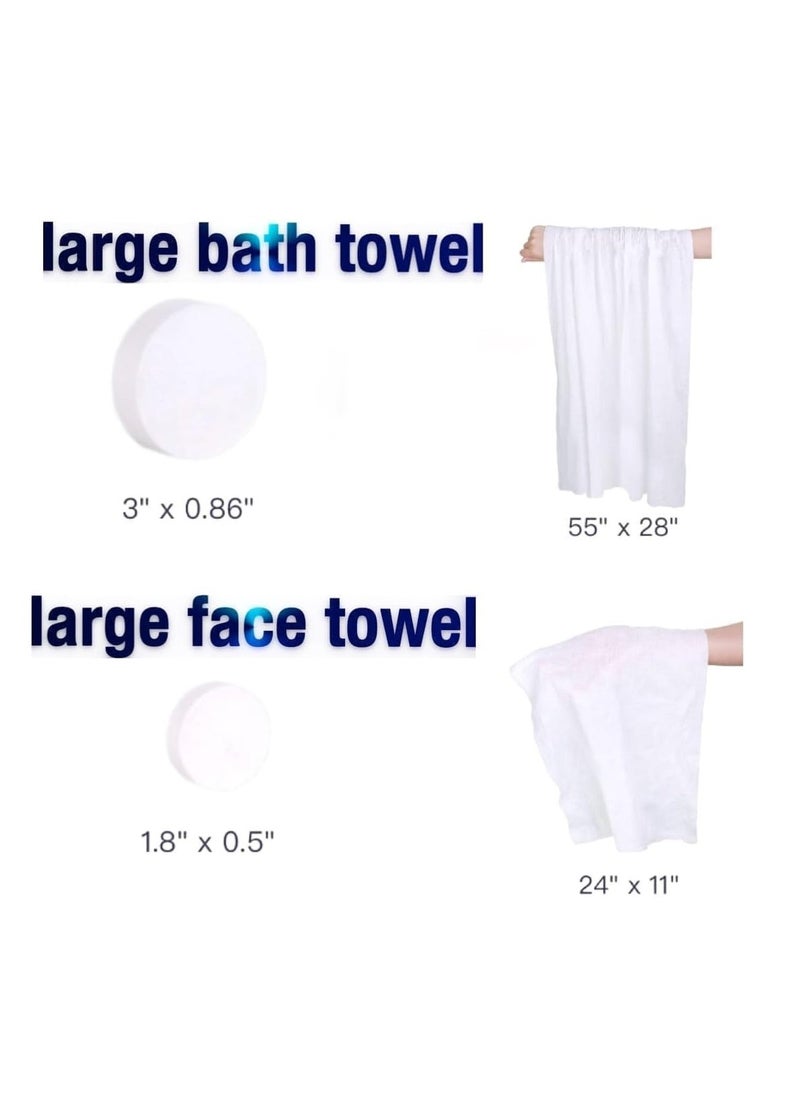 Travel Towel Set, Disposable & Reusable Towel Set - Pack of 6, Including 2PCS 55