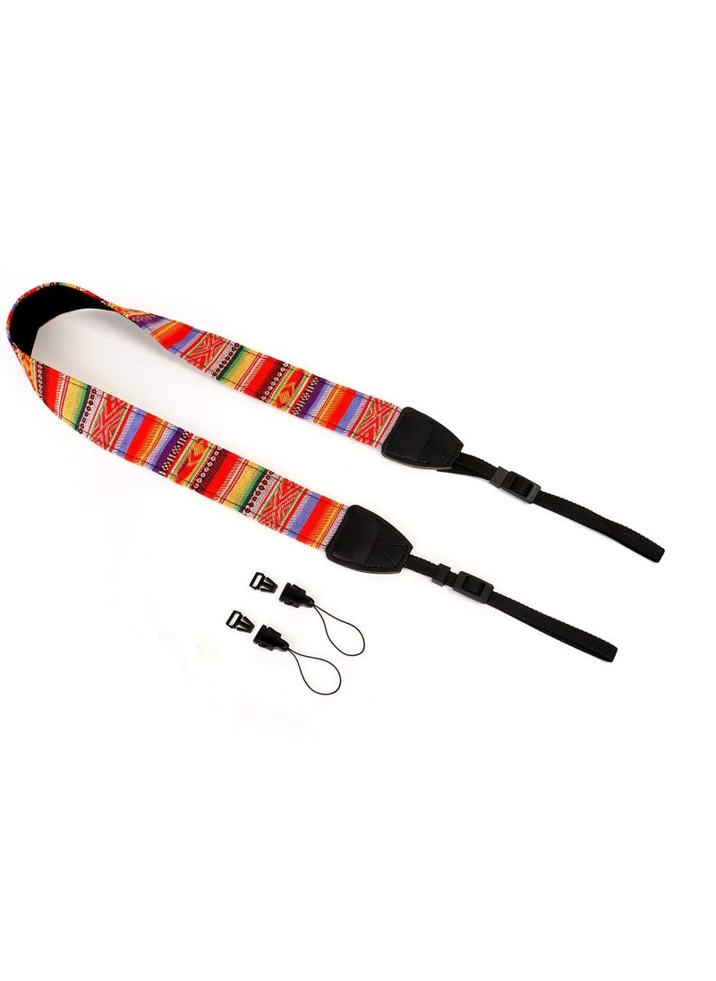 Camera Neck Shoulder Strap, Rainbow Neck Shoulder Strap with Quick Release Buckles, Suitable for DSLR SLR Camera