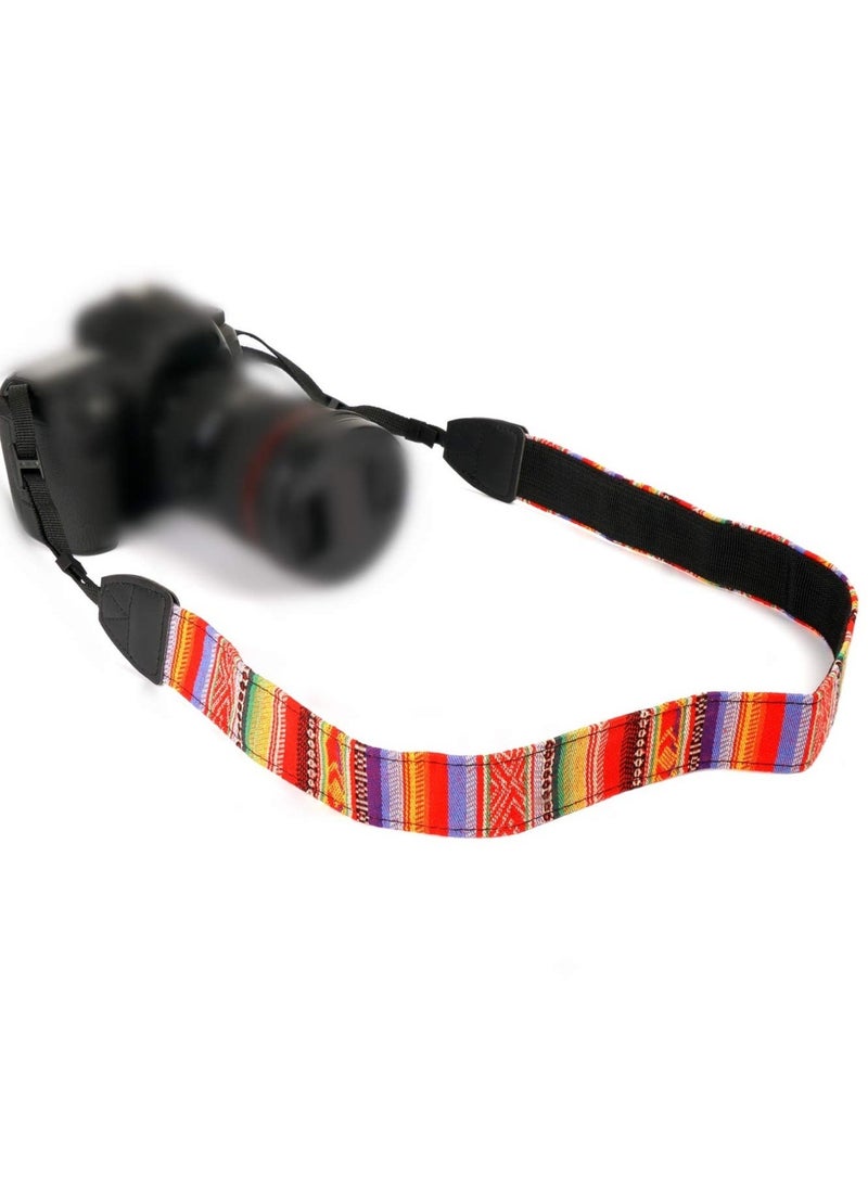 Camera Neck Shoulder Strap, Rainbow Neck Shoulder Strap with Quick Release Buckles, Suitable for DSLR SLR Camera