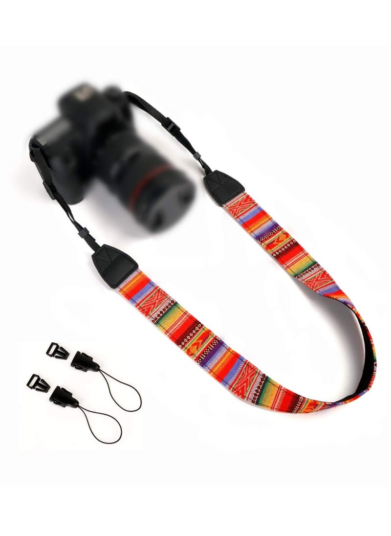 Camera Neck Shoulder Strap, Rainbow Neck Shoulder Strap with Quick Release Buckles, Suitable for DSLR SLR Camera