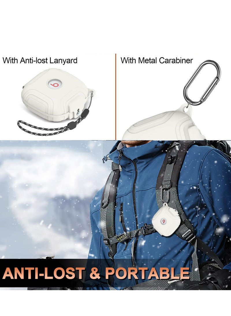 Case for Beats Fit Pro, Silicone Protector Case for Apple Beats Fit Pro, with Beats Fit Pro 2021 Earbuds Armor Shockproof Protective, with Anti-Lost Lanyard Keychain (White)