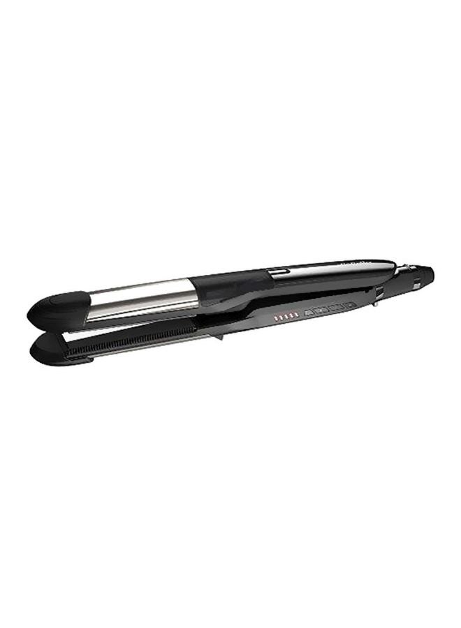 2-In-1 Hair Steam Straightener Black/Silver