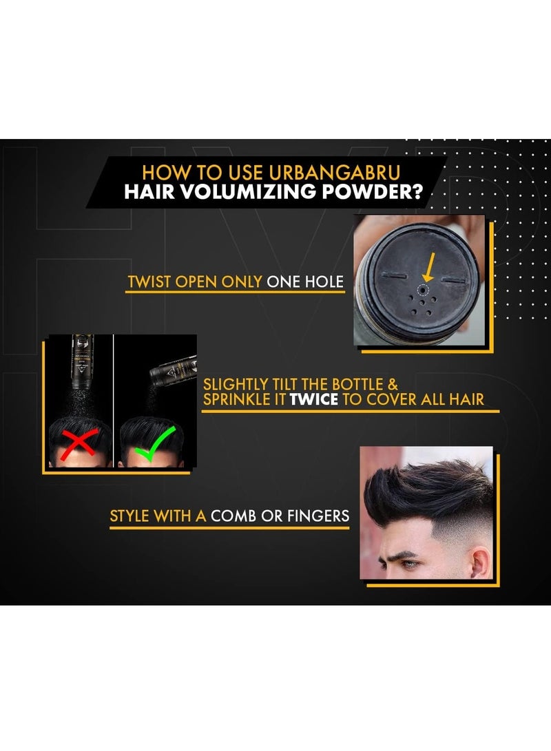 Urbangabru Hair Volumizing Powder 10 GM & Red Onion Oil 250 ML - Men's Grooming Combo Kit