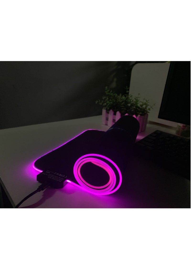 Gaming Mouse Pad, Extra Large Soft Led Extended Mouse pad, anti-slip Rubber Base Computer Keyboard Mat