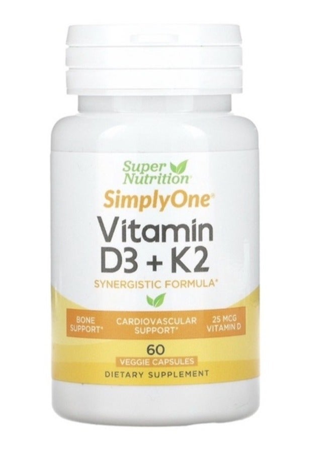 Vitamin D3 + K2 60 Veggie Capsules