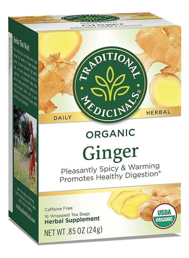 Organic Ginger Tea Bags Pleasantly Spicy And Warming Promotess Healthy Digestion Caffeine Free 16 Tea Bags 24G