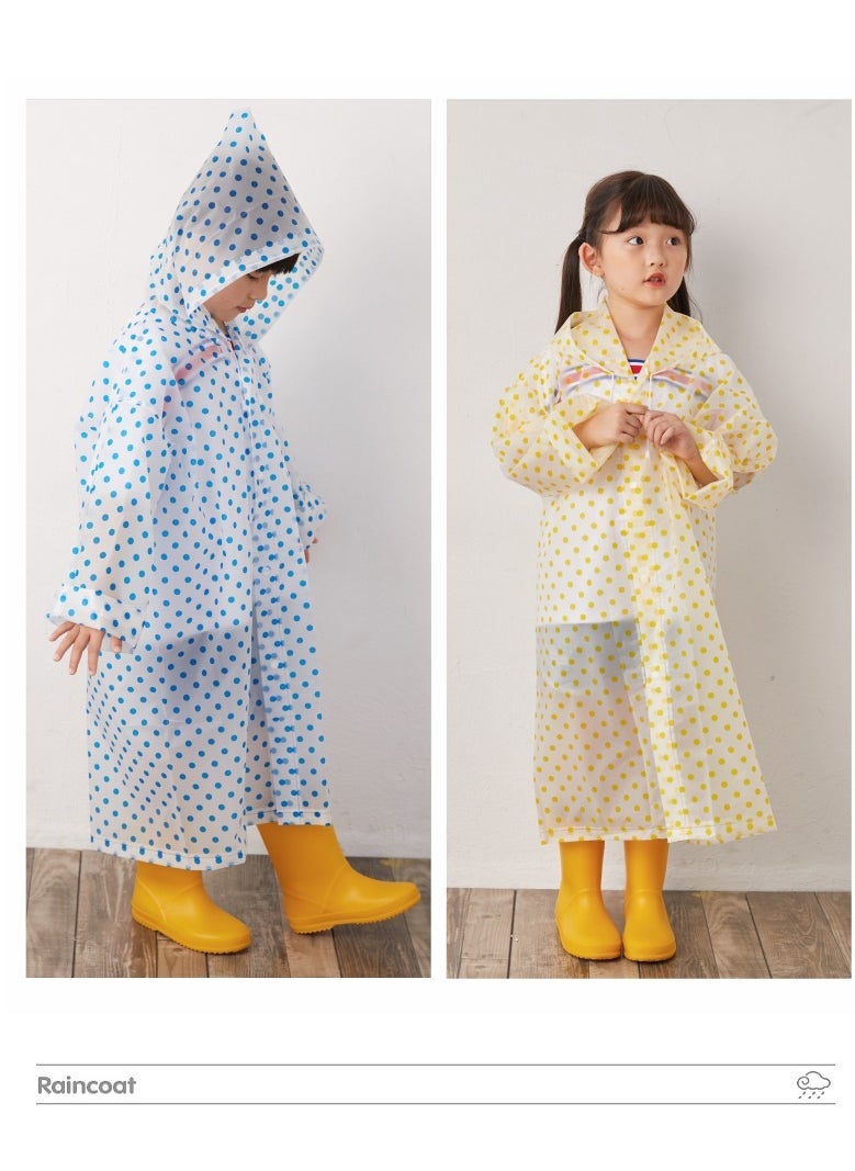Rain Poncho with Hood   Kid Raincoat Waterproof Rain Ponchos for Boy Girl, Emergency Survival Kit Outdoor Camping Hiking Travel and Theme Parks lovely and Fun Dots Print