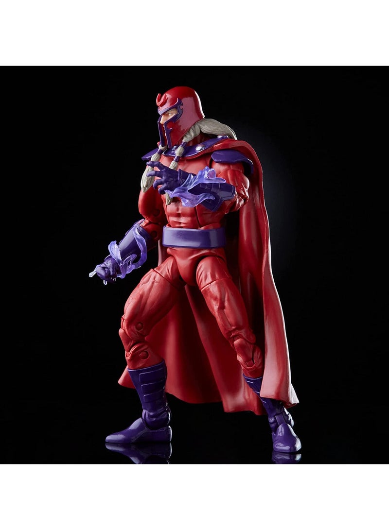 Marvel Legends Series 6-inch Scale Action Figure Toy Magneto, Premium Design, 1 Figure, and 5 Accessories , Red