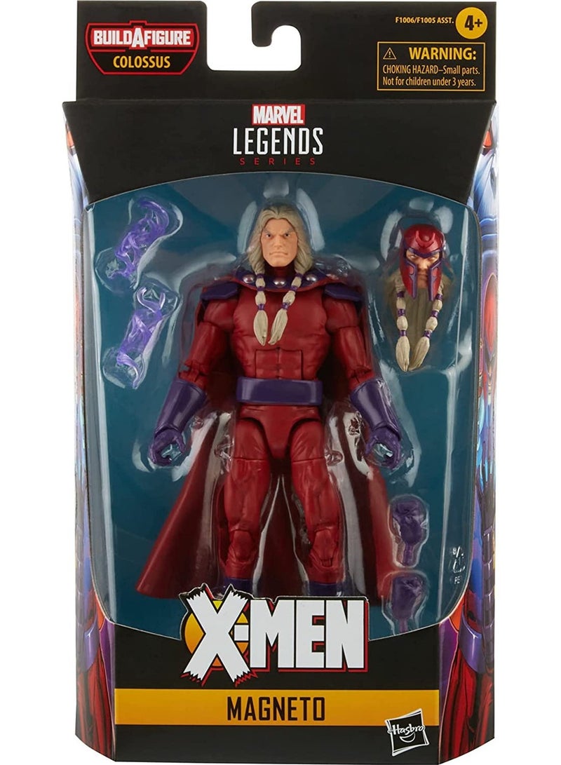 Marvel Legends Series 6-inch Scale Action Figure Toy Magneto, Premium Design, 1 Figure, and 5 Accessories , Red