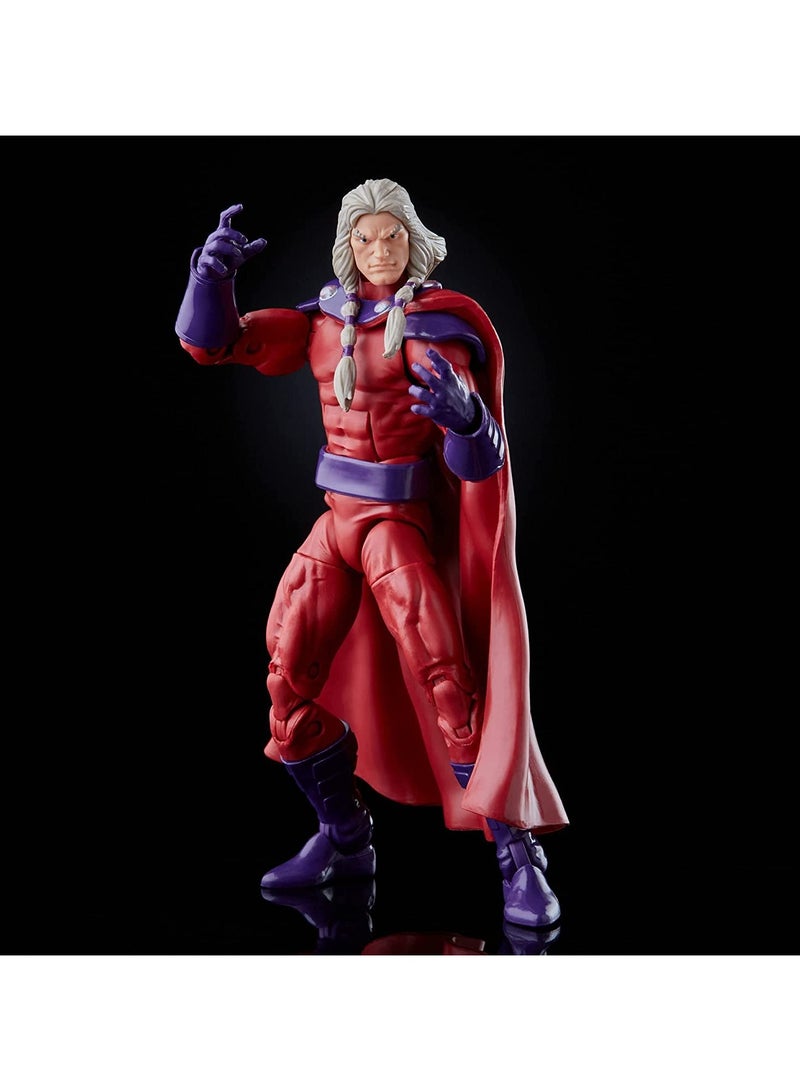 Marvel Legends Series 6-inch Scale Action Figure Toy Magneto, Premium Design, 1 Figure, and 5 Accessories , Red