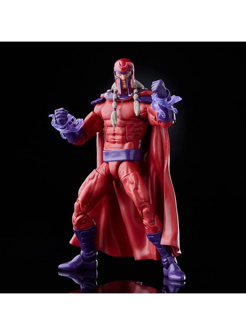 Marvel Legends Series 6-inch Scale Action Figure Toy Magneto, Premium Design, 1 Figure, and 5 Accessories , Red