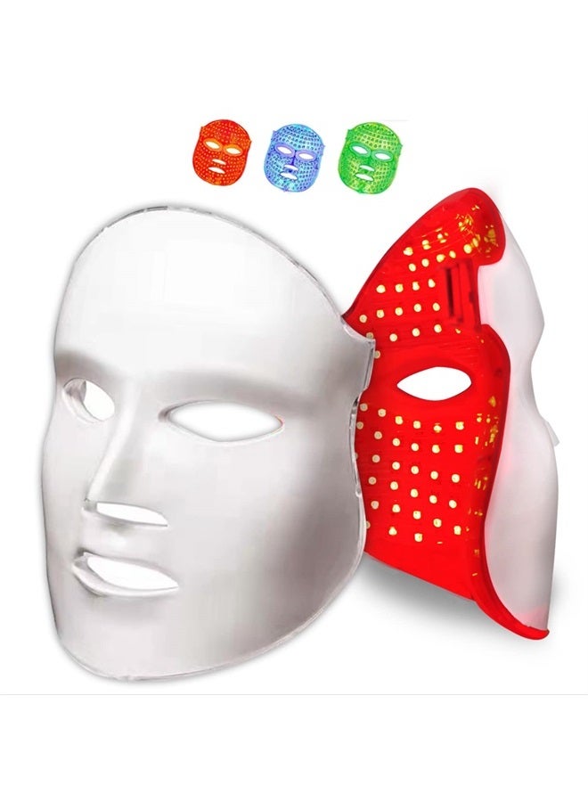 FDA Cleared Acne Removal Wrinkle Reduction Skin Care Mask | LED Light Therapy Red light Blue light | Glowing Skin Photo Facial (3 color)