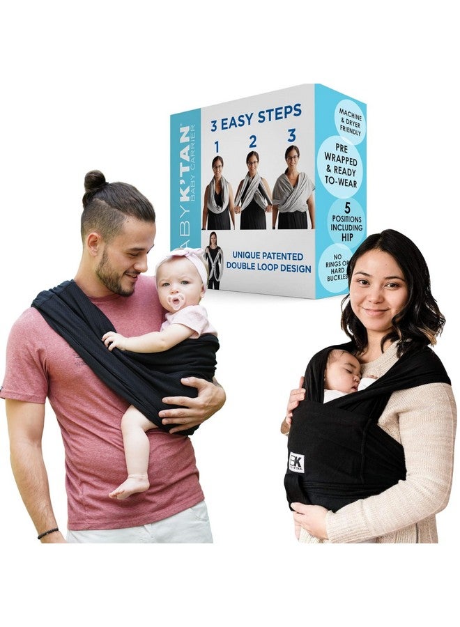 Aby K'Tan Baby Carrier: 1 Easy Pre Wrapped Soft Slip On No Rings No Buckles 5 In 1 Baby Sling Gift The Best Hands Free Infant Wrap For Newborn To Toddler Up To 35Lb (See Size Chart)