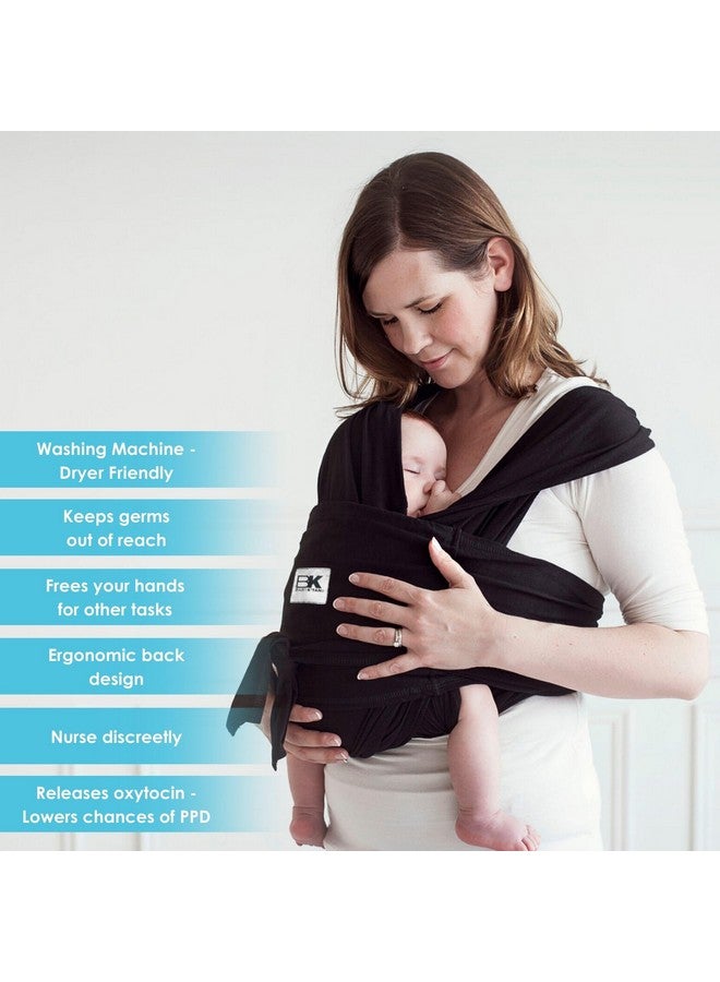 Aby K'Tan Baby Carrier: 1 Easy Pre Wrapped Soft Slip On No Rings No Buckles 5 In 1 Baby Sling Gift The Best Hands Free Infant Wrap For Newborn To Toddler Up To 35Lb (See Size Chart)