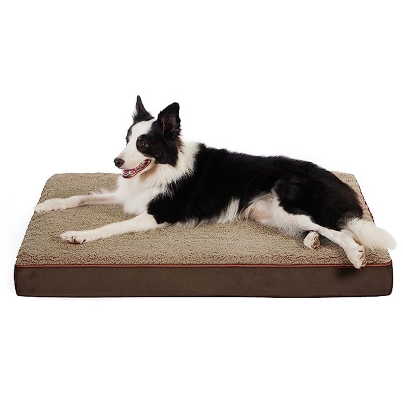 All-Season Washable Pet Bed for Large Dogs Khaki