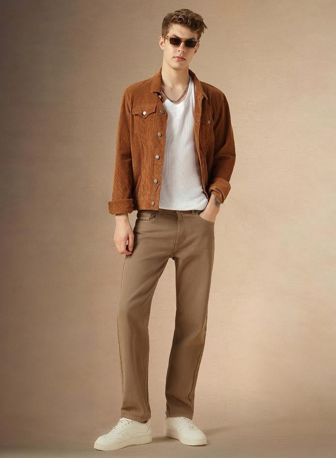 Men's Beige Relaxed Fit Jeans - Everyday Classic Comfort