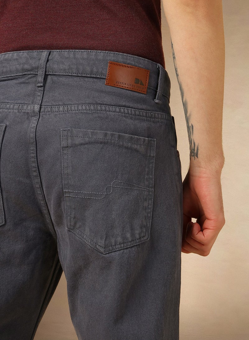 Men's Grey Relaxed Fit Jeans - Sleek and Versatile Denim