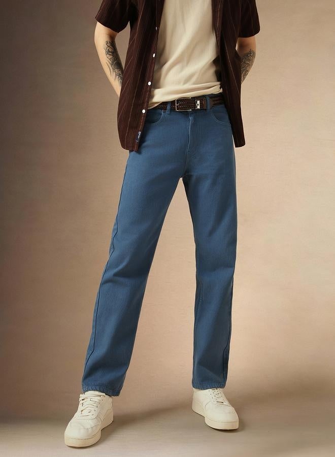 Men's Blue Relaxed Fit Jeans - Timeless Denim Essential