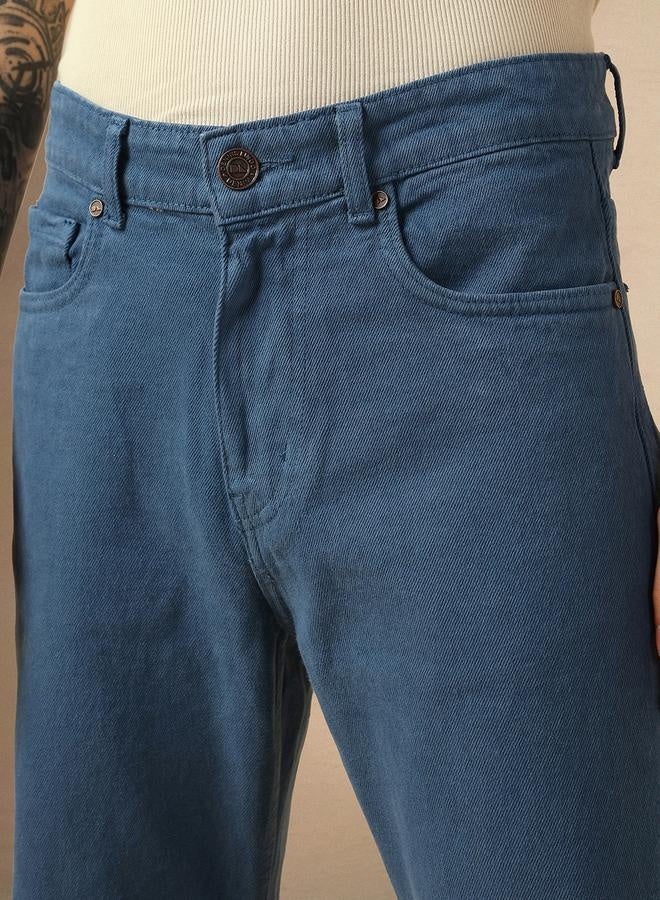 Men's Blue Relaxed Fit Jeans - Timeless Denim Essential