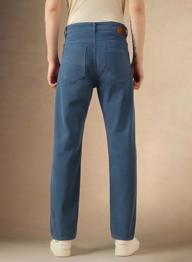 Men's Blue Relaxed Fit Jeans - Timeless Denim Essential