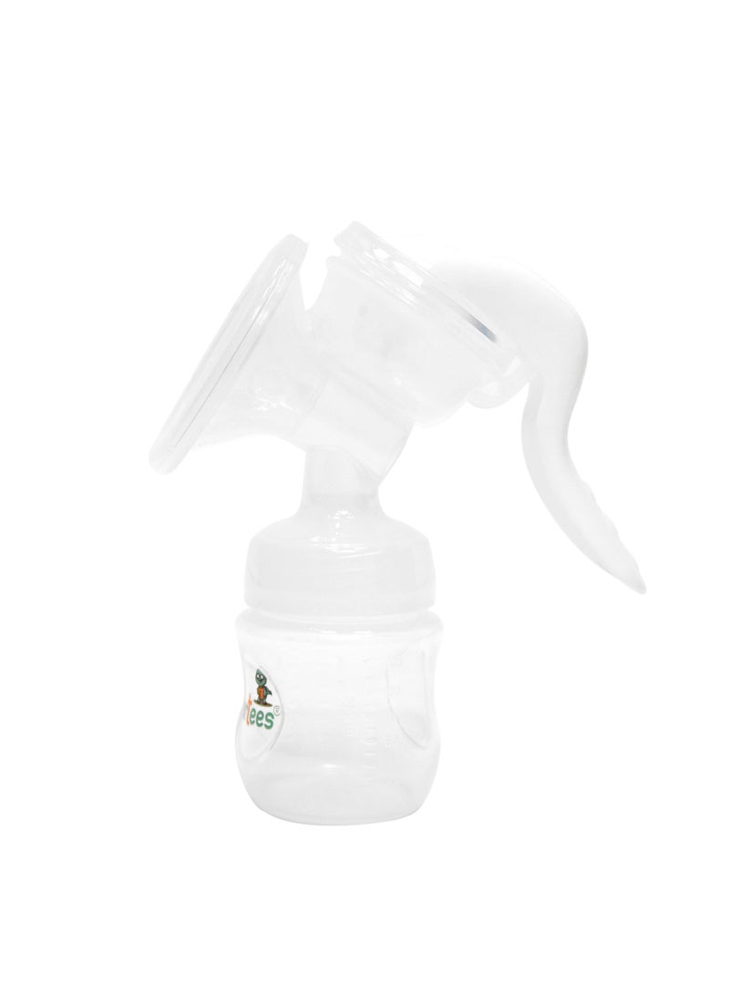 turtees Manual Silicone Breast Pump With Adjustable Suction And Accessories