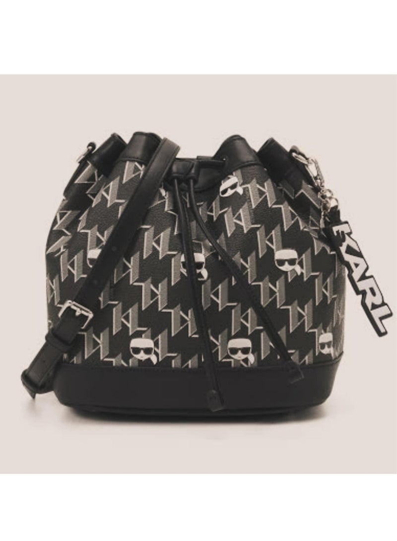 Karl Lagerfeld Paris Monogram Bucket Bag