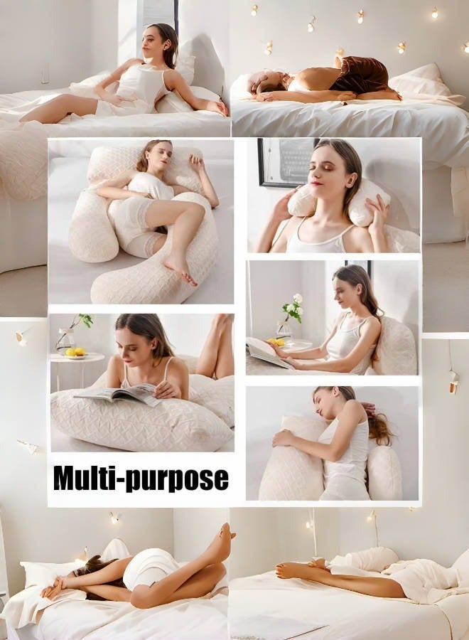 Maternity Pillow Pregnancy Pillow With Memory Pillow, Relieve Fatigue Body Pillow, Adult & Child Full Body Support Pillow (Color : Style 2, Size : 180x80cm)