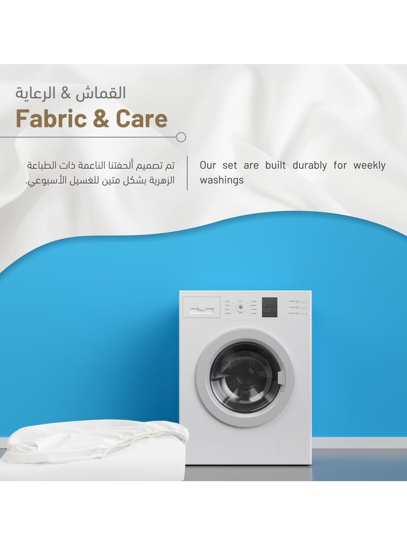 Bedding Fitted Sheet - Fits 90x190 Cm Bed For Single Bed 2 Pcs (1 Fitted Sheet and 1 Pillowcase) - 30 Cm Deep Pocket - Solid Bed Sheet