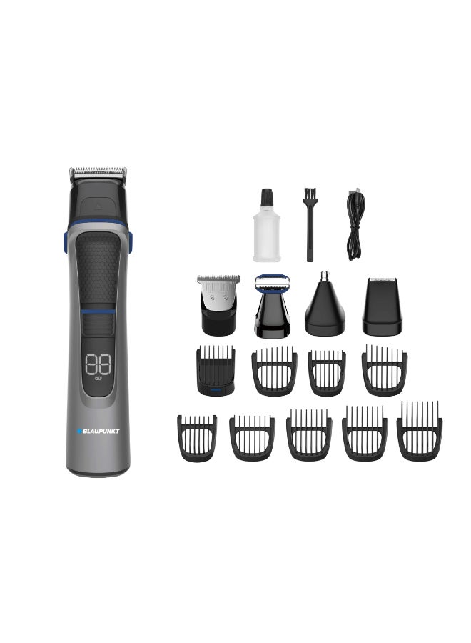 14 In 1 Trimmer And Shaver Kit, 3 Trimmer Heads, Micro Shaver, Body Groomer, Lcd Display, Srm614