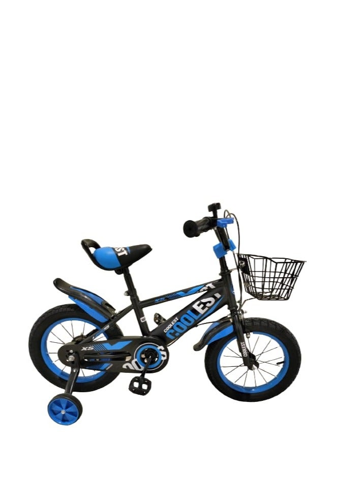 Children Bicycle 20 Inches with Age 7-10 Years Training Wheels basket bell Blue color