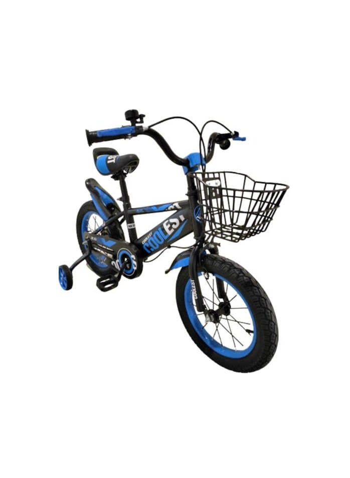 Children Bicycle 20 Inches with Age 7-10 Years Training Wheels basket bell Blue color