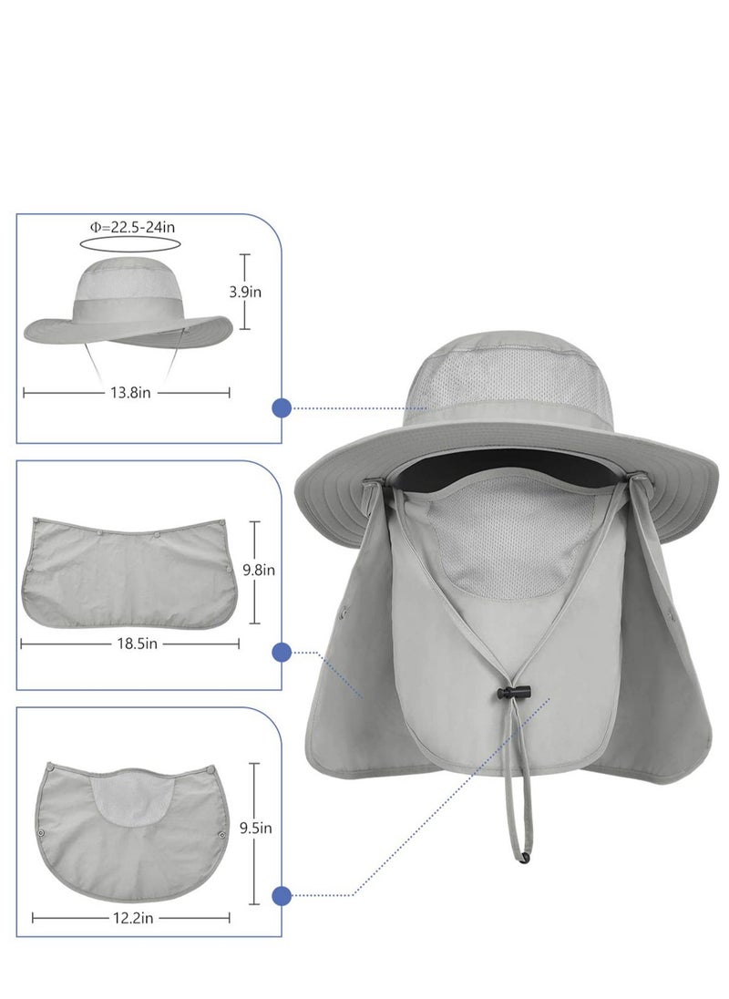 Cap Fishing Hats with Face Mask Outdoor Sun Protection