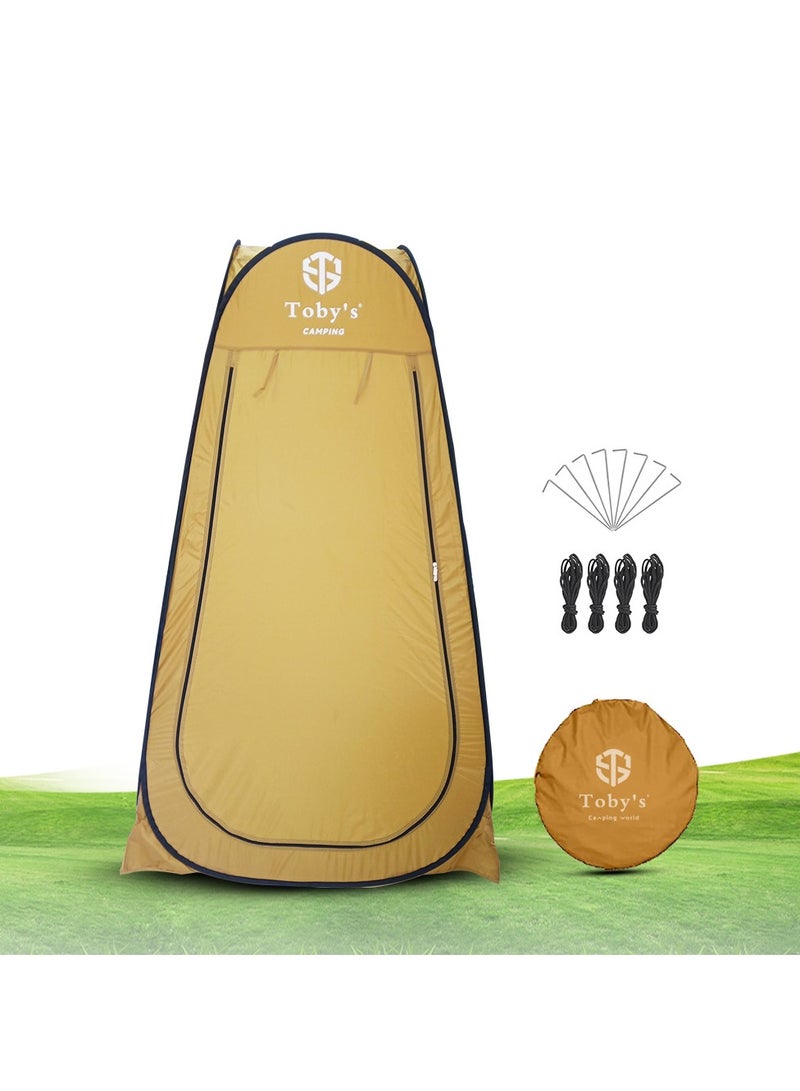 Toby's Tent Bath Plus Portable Outdoor Pop Up Privacy Shower Tent, Camping Toilet Tent - Waterproof Rainproof Windproof Shelter Beach Tent, For Camping, Beach & Hiking, Toilet & Changing Room