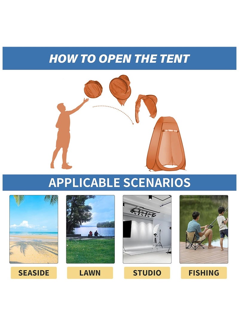 Toby's Tent Bath Plus Portable Outdoor Pop Up Privacy Shower Tent, Camping Toilet Tent - Waterproof Rainproof Windproof Shelter Beach Tent, For Camping, Beach & Hiking, Toilet & Changing Room
