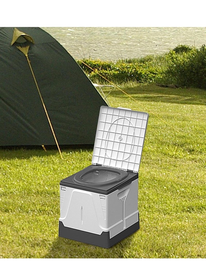 Foldable Camping Potty with Lid, Travel Storage Box for Camping Hiking Boat Trips Beach