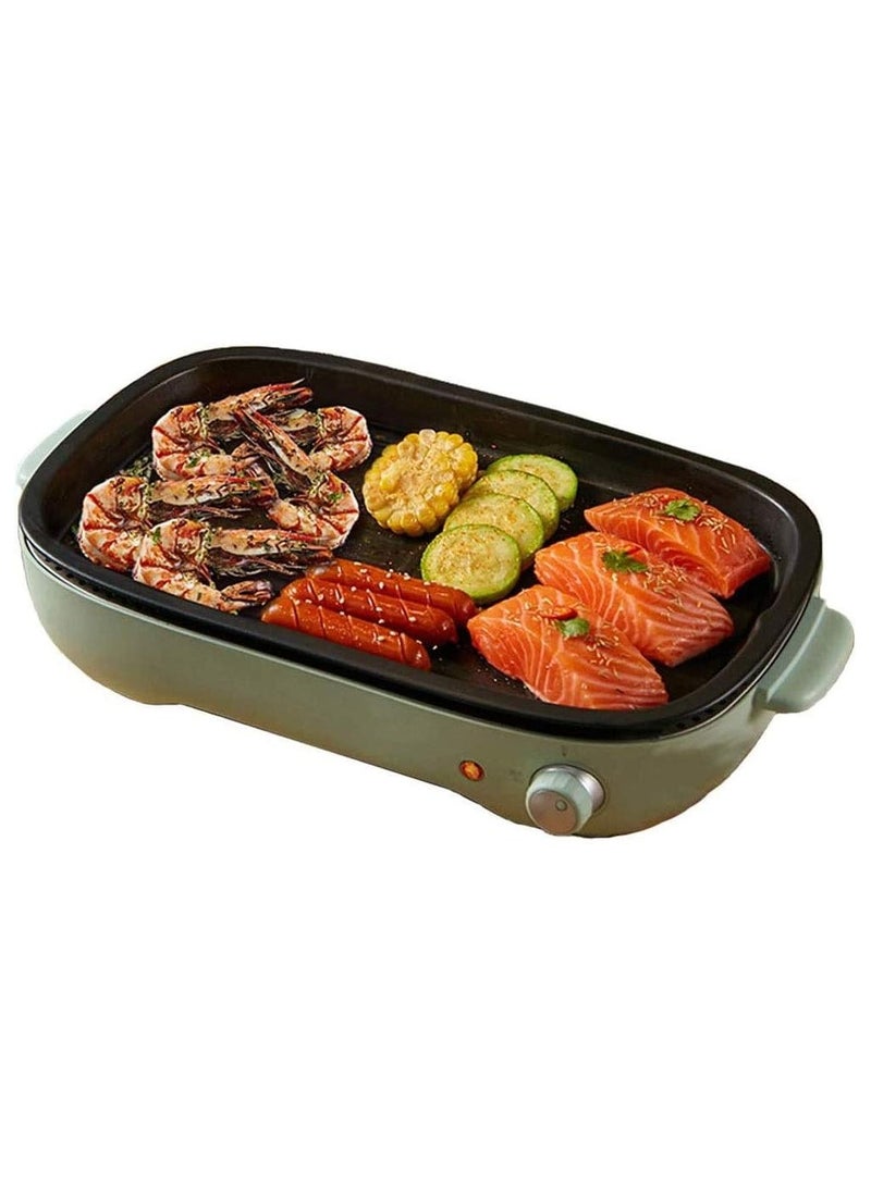 Fume-free Grill Indoor Grill Power Electric Grill, Compact Portable Non Stick BBQ