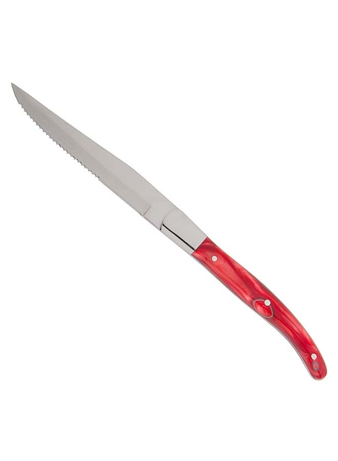 SS Provencal Red Handle Serrated Steak Knife 9.2