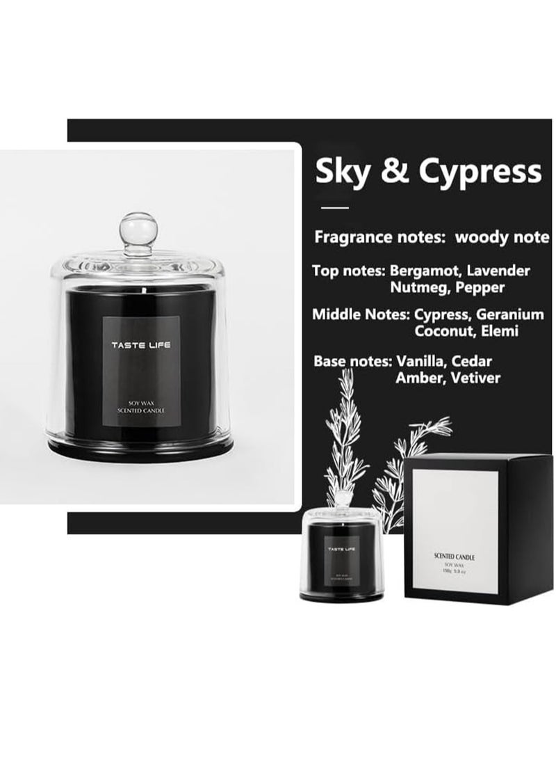 Aromatherapy Candle Plant Soy Wax Home Gift SPA Bath Yoga Creative Decoration Arrangement (Sky And Cypress Trees)