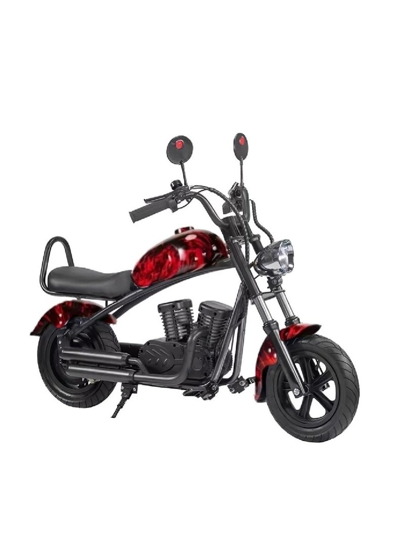 Kids City Chopper Cruiser 24V Electric Scooter Bike Perfect for Ages 5 to 12 Red Black Mix