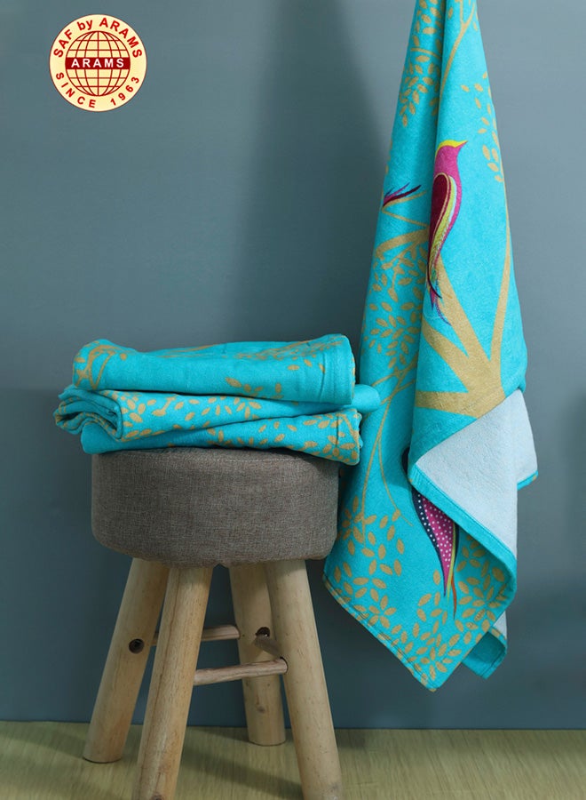 Elegant 6-Piece Printed Bath Towel Set - 70x120 cm, 400 GSM, Stylish Design