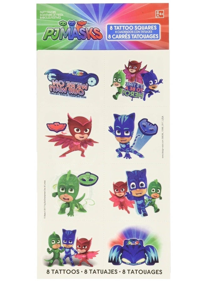 Vibrant Multicolor PJ Masks Tattoo Favors - 2