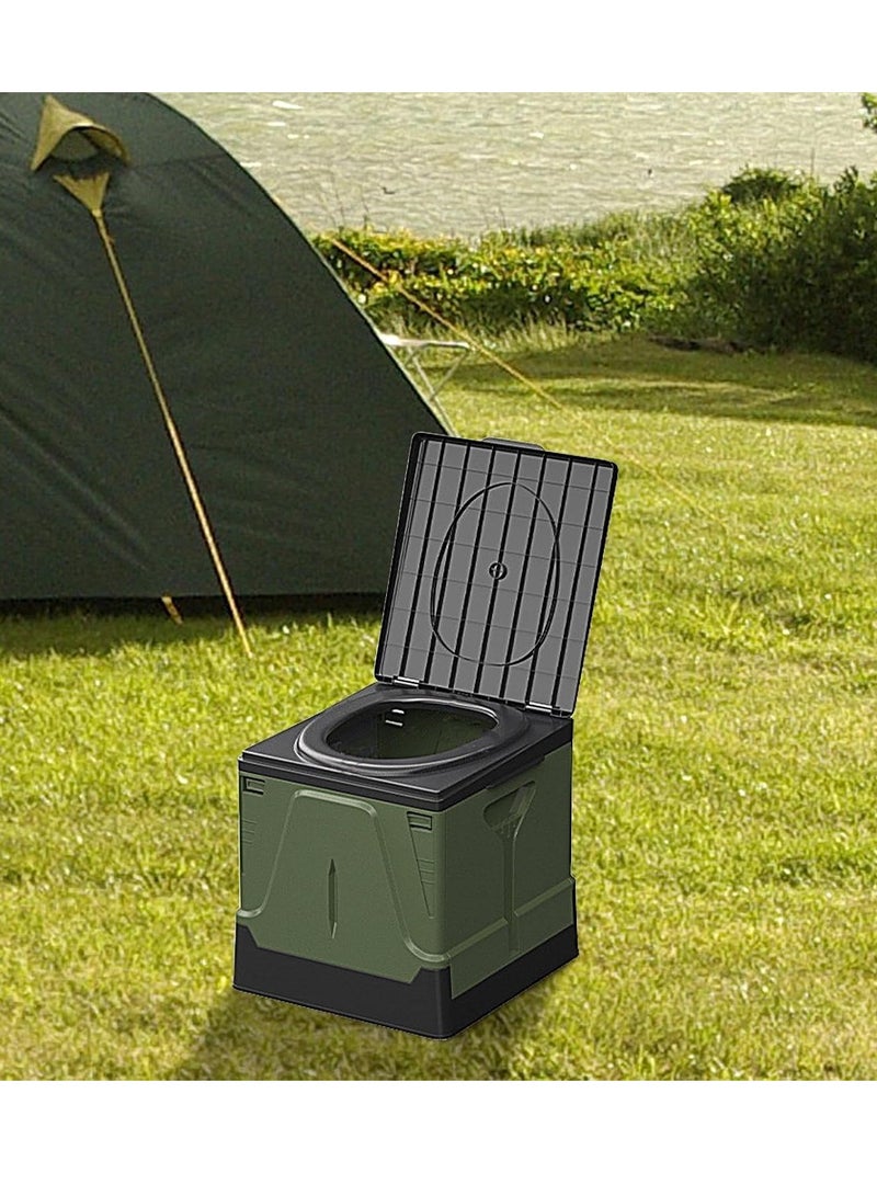 Foldable Camping Potty with Lid, Travel Storage Box for Camping Hiking Boat Trips Beach