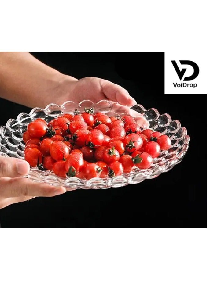 VoiDrop Glass Fruit Bowl bubble shape Design Bowls For Home Decor Great For Dining Serving Bowls Salad Bowl Fruit Bowl Bubble Shaped