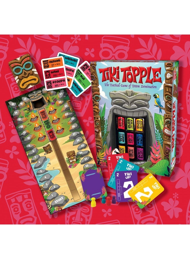 Gamewright Tiki Topple - The Tactical Board Game Of Totem Domination Board Game Multi-Colored, 5