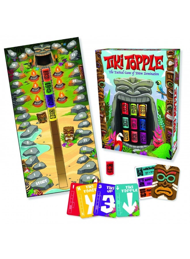 Gamewright Tiki Topple - The Tactical Board Game Of Totem Domination Board Game Multi-Colored, 5
