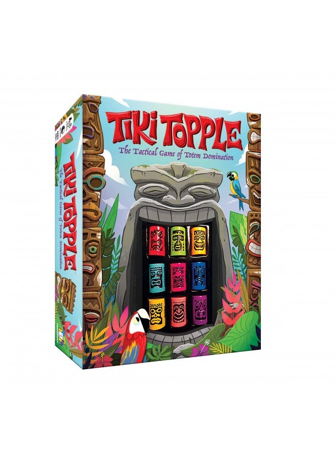Gamewright Tiki Topple - The Tactical Board Game Of Totem Domination Board Game Multi-Colored, 5