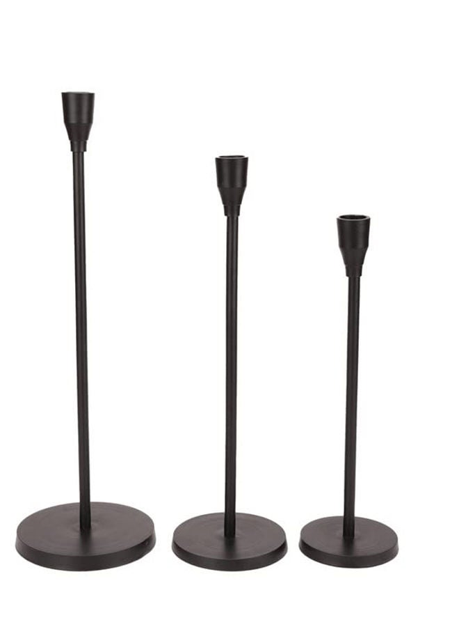 Candle Holders Set of 3 for Taper Candles, Decorative Candlestick Holder. Candlestick Holders for Taper Candles